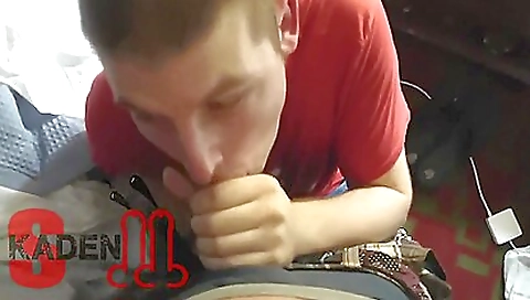 Mailler dominied and cum on my ass in the kitchen