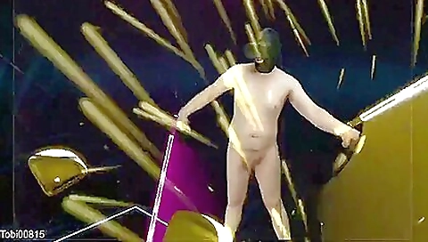 Teeny fucked by a huge dildo and black guy